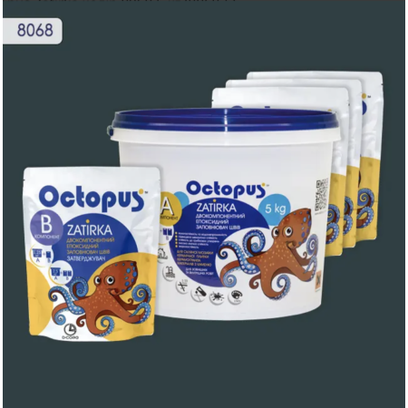 Двухкомпонентная эпоксидная затирка Octopus Zatirka цвет 8068, 5 кг (8068-5)