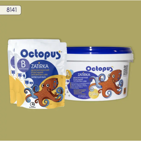 Двухкомпонентная эпоксидная затирка Octopus Zatirka цвет 8141, 2,5 кг (8141-2)