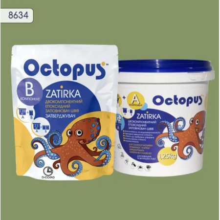 Двокомпонентна епоксидна фуга Octopus Zatirka колір 8634, 1,25 кг (8634-1)