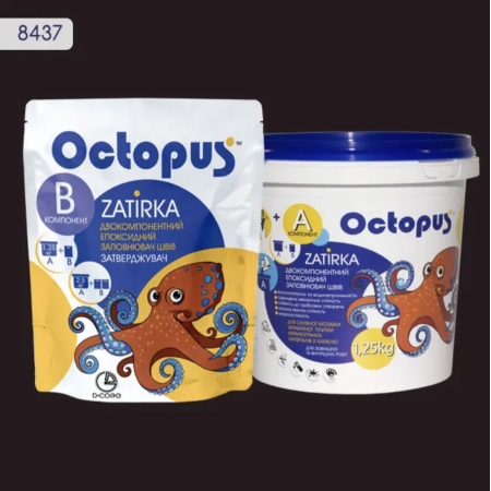 Двокомпонентна епоксидна фуга Octopus Zatirka колір 8437, 1,25 кг (8437-1)
