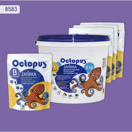 Двухкомпонентная эпоксидная затирка Octopus Zatirka цвет 8583, 5 кг (8583-5)