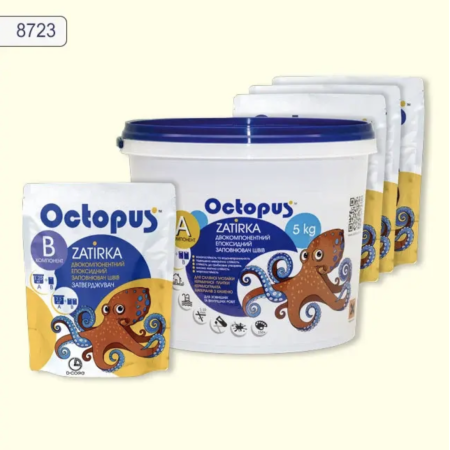 Двокомпонентна епоксидна фуга Octopus Zatirka колір № 8723, 5 кг (8723-5)