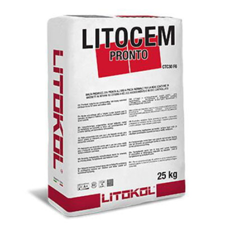 Стяжка на цементной основе LITOKOL LITOCEM PRONTO быстросохнущая 25 кг, серый (LTCPNT0025)
