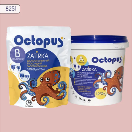 Двухкомпонентная эпоксидная затирка Octopus Zatirka цвет 8251, 1,25 кг (8251-1)
