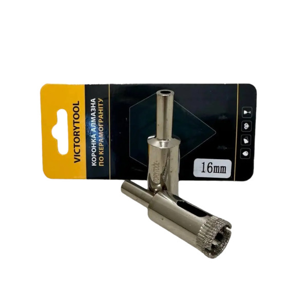Алмазная коронка VICTORYTOOL 16 мм/2 шт., под дрель (v016-2)