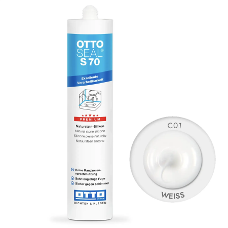 Силиконовый герметик OttoSeal S70 С01 белый (Weiß) (8NTRBNC0201)