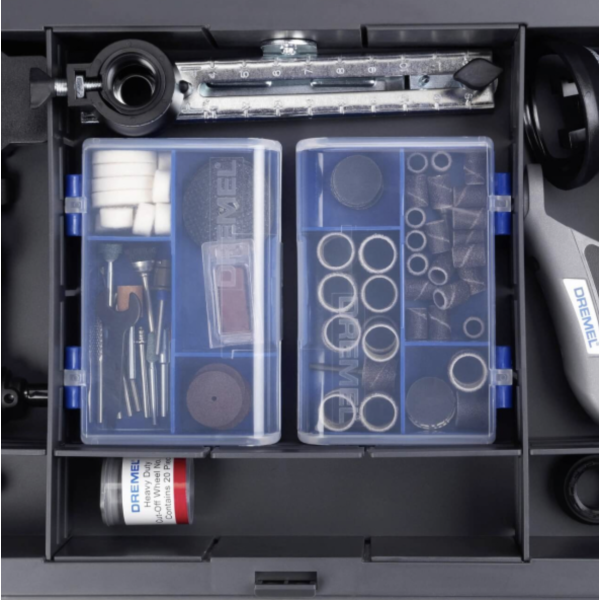Многофункциональный инструмент Dremel 4250 Platinum с 6 насадками и 128 аксессуарами в кейсе (F0134250JS)