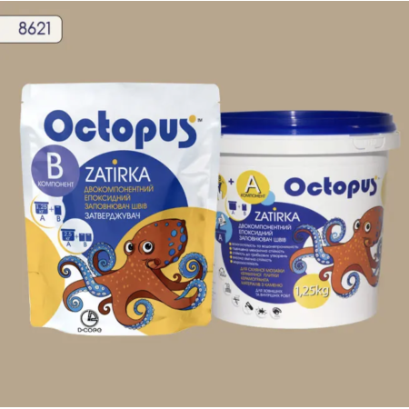 Двухкомпонентная эпоксидная затирка Octopus Zatirka цвет 8621, 1,25 кг (8621-1)