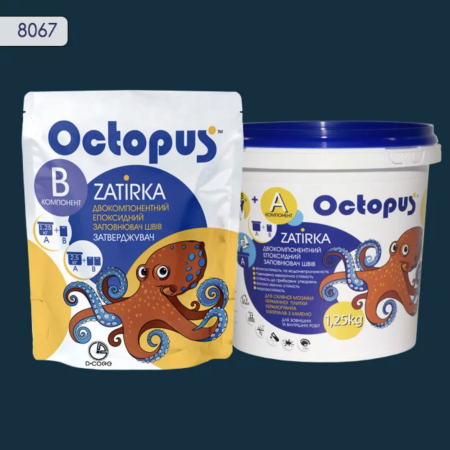 Двухкомпонентная эпоксидная затирка Octopus Zatirka цвет 8067 1,25 кг (8067-1)