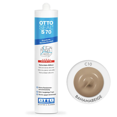 Силиконовый герметик Litokol OttoSeal S70 C10 багама беж (bahamabeige) (8NTRBBG0201)