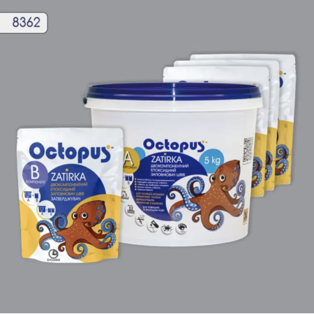 Двокомпонентна епоксидна фуга Octopus Zatirka колір 8362, 5 кг (8362-5)