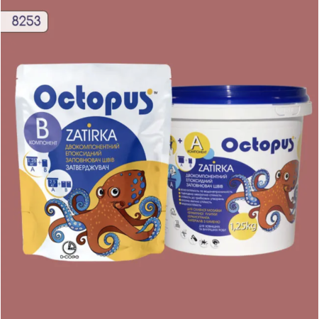 Двухкомпонентная эпоксидная затирка Octopus Zatirka цвет 8253, 1,25 кг (8253-1)