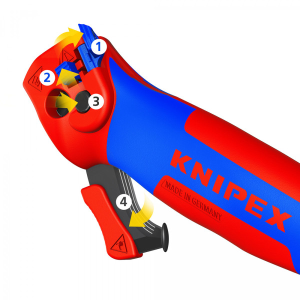 Двофункціональний ніж з п'ятою для кабелю KNIPEX (16 50 145 SB)