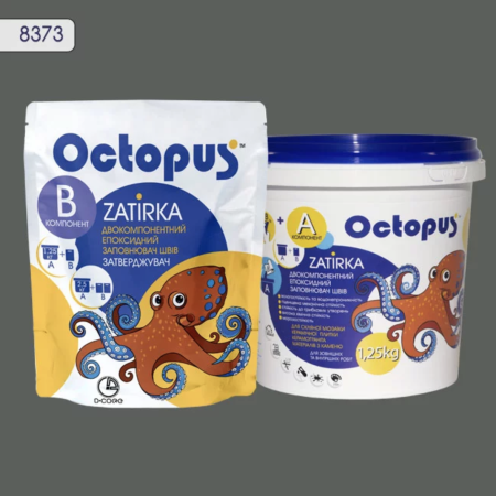 Двухкомпонентная эпоксидная затирка Octopus Zatirka цвет 8373, 1,25 кг (8373-1)