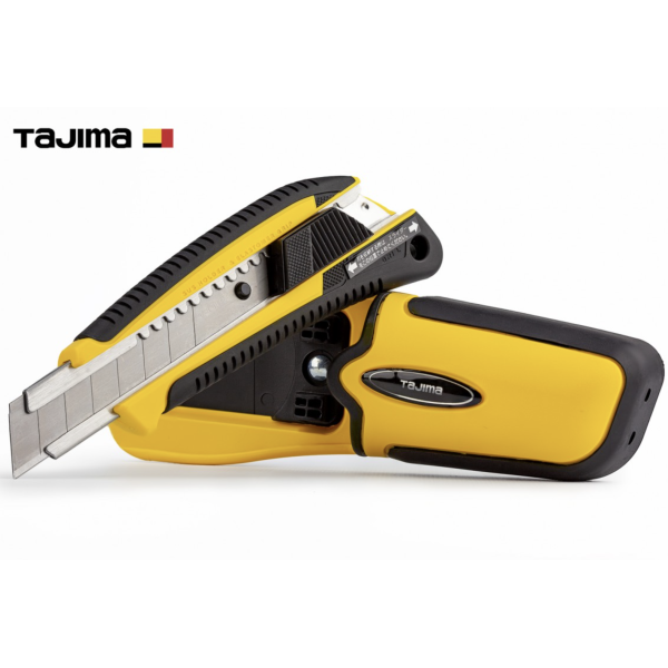 Нож строительный TAJIMA LC560YHSBL с выдвижным сегментным лезвием 18 мм + кобура (1101-1705)