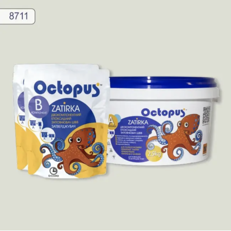 Двухкомпонентная эпоксидная затирка Octopus Zatirka цвет № 8711, 2,5 кг (8711-2)
