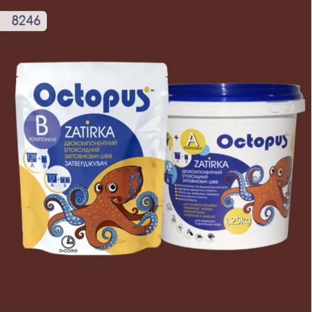 Двухкомпонентная эпоксидная затирка Octopus Zatirka цвет 8246, 1,25 кг (8246-1)