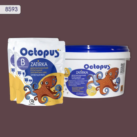 Двокомпонентна епоксидна фуга Octopus Zatirka колір 8593 2,5 кг (8593-2)