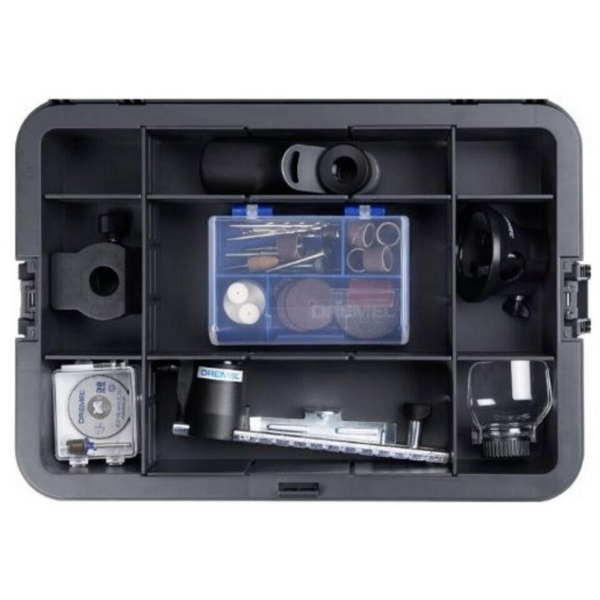 Многофункциональный инструмент Dremel 8250-5/65 (2×12V 2.0Ah) c аксессуарами в кейсе (F0138250JF)