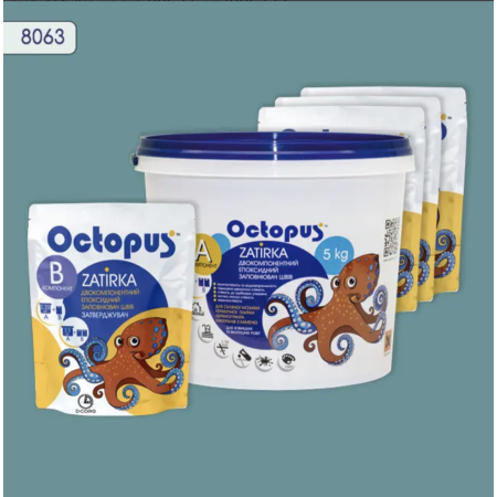 Двухкомпонентная эпоксидная затирка Octopus Zatirka цвет 8063, 5 кг (8063-5)