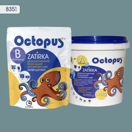 Двухкомпонентная эпоксидная затирка Octopus Zatirka цвет 8351, 1,25 кг (8351-1)
