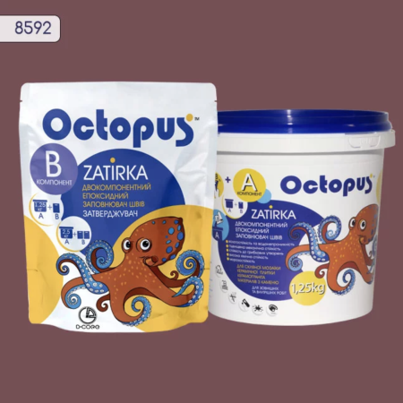 Двокомпонентна епоксидна фуга Octopus Zatirka колір 8592, 1,25 кг (8592-1)