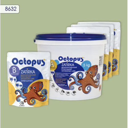Двокомпонентна епоксидна фуга Octopus Zatirka колір 8632, 5 кг (8632-5)