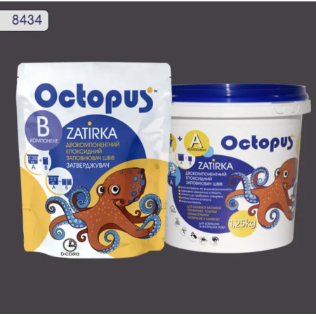 Двокомпонентна епоксидна фуга Octopus Zatirka колір 8434, 5 кг (8434-5)