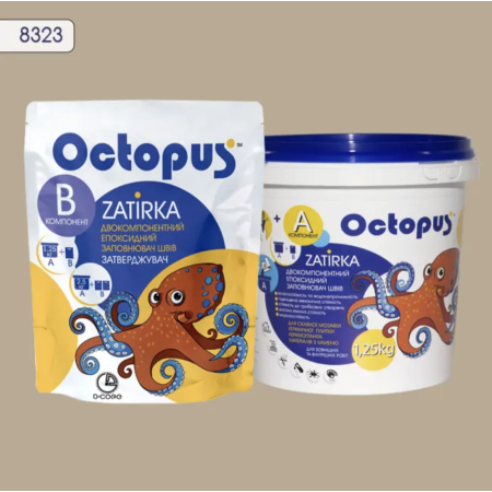 Двухкомпонентная эпоксидная затирка Octopus Zatirka цвет 8323, 1,25 кг (8323-1)