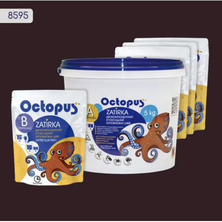 Двухкомпонентная эпоксидная затирка Octopus Zatirka цвет 8595, 5 кг (8595-5)
