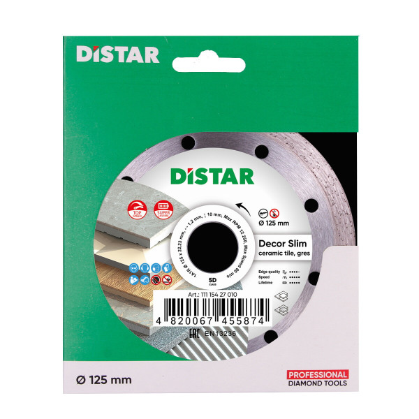 Диск алмазный Distar Decor Slim 125 мм для керамогранита/керамики (11115427010)