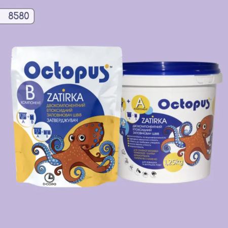 Двухкомпонентная эпоксидная затирка Octopus Zatirka цвет 8580, 1,25 кг (8580-1)