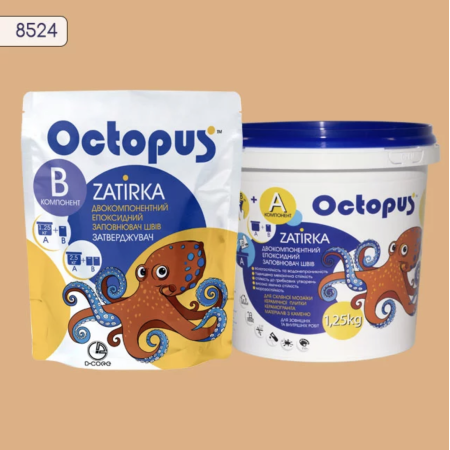 Двухкомпонентная эпоксидная затирка Octopus Zatirka цвет 8524, 1,25 кг (8524-1)