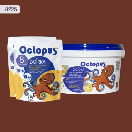 Двухкомпонентная эпоксидная затирка Octopus Zatirka цвет 8225, 2,5 кг (8225-2)