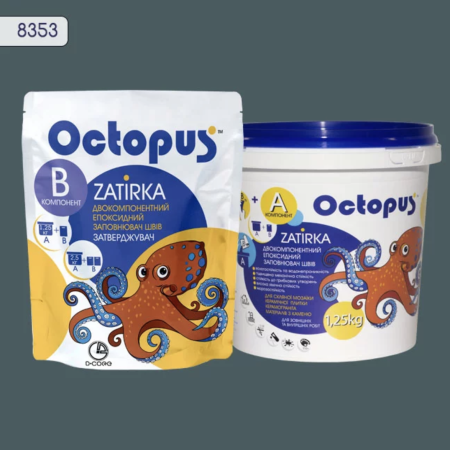 Двухкомпонентная эпоксидная затирка Octopus Zatirka цвет 8353 1,25 кг (8353-1)