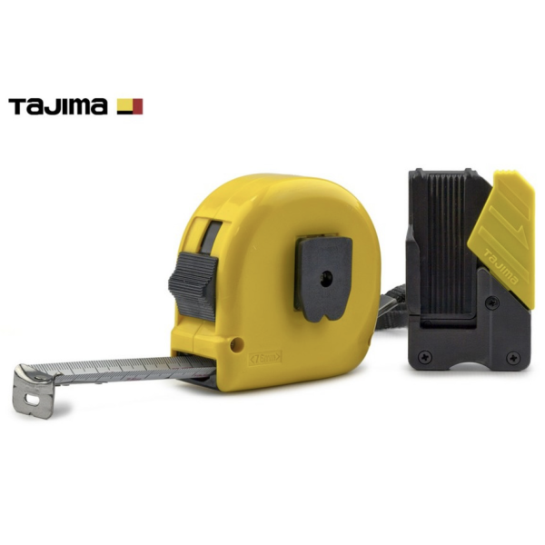 Рулетка строительная TAJIMA HI LOCK  SFL25-75BL 7,5 м с держателем на ремень (1001-1911)