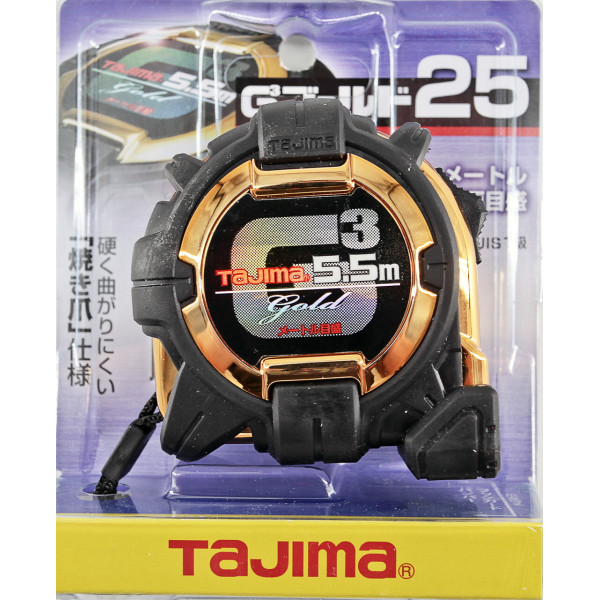 Рулетка строительная TAJIMA G3 LOCK G3GL25-55BL ударопрочная 5,5 м (1001-1663)