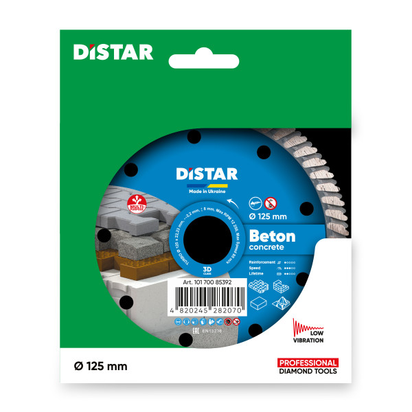 Алмазный отрезной диск DISTAR TURBO 125 BETON (10170085392)