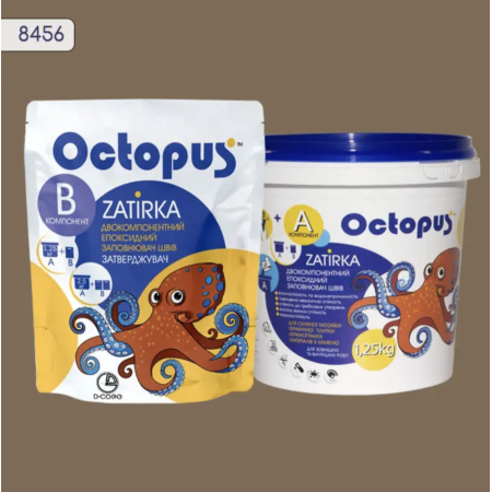 Двухкомпонентная эпоксидная затирка Octopus Zatirka цвет 8456, 1,25 кг (8456-1)