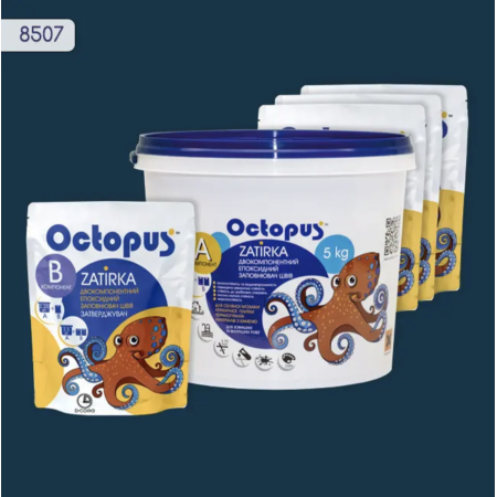 Двухкомпонентная эпоксидная затирка Octopus Zatirka цвет 8507, 5 кг (8507-5)