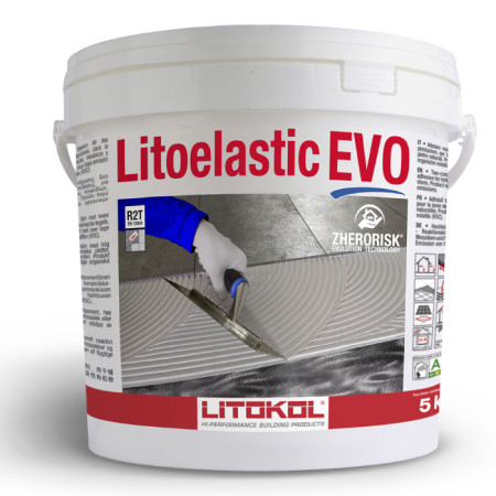 Двухкомпонентный реактивный полиуретановый клей Litokol LITOELASTIC EVO 5 кг белый (LLEVO0005)