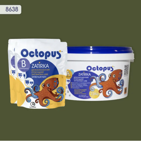 Двокомпонентна епоксидна фуга Octopus Zatirka колір № 8638, 2,5 кг (8638-2)