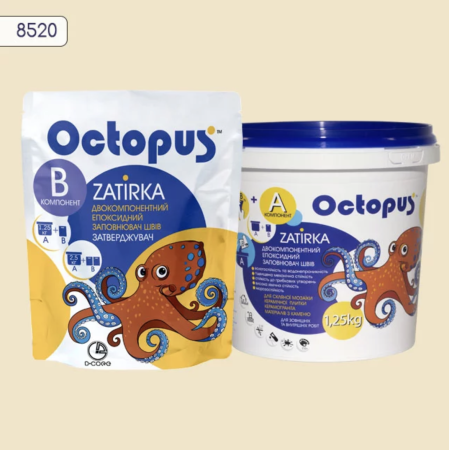 Двухкомпонентная эпоксидная затирка Octopus Zatirka цвет 8520 1,25 кг (8520-1)