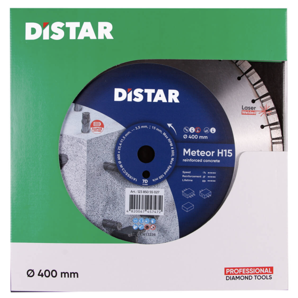 Алмазный диск Distar 1A1RSS C3W Meteor H15 400 мм (12385055027)