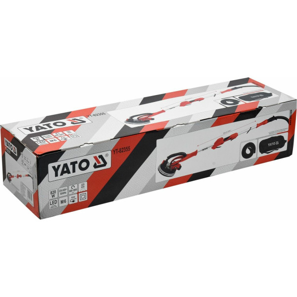 Шлифмашина YATO YT-82355 для стен и потолков с LED подсветкой 820W (YT-82355)