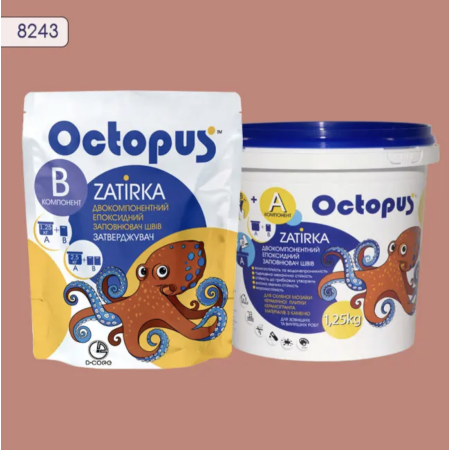 Двокомпонентна епоксидна фуга Octopus Zatirka колір 8243, 1,25 кг (8243-1)