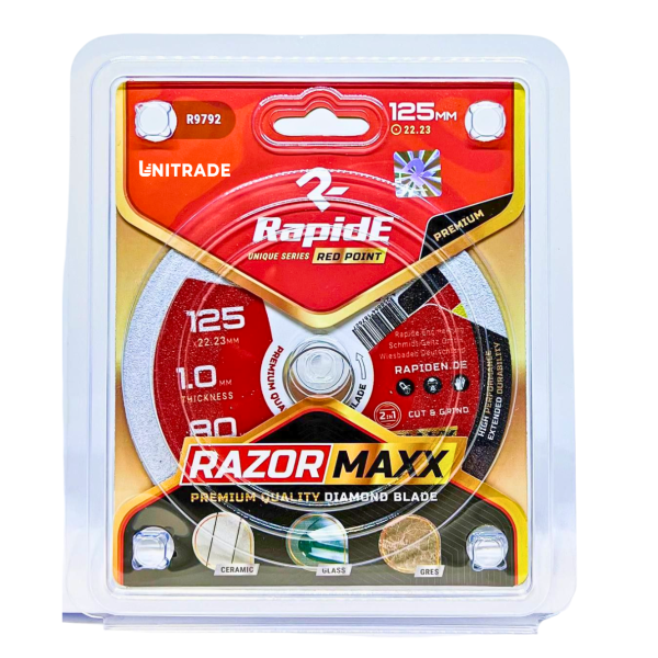 Диск алмазный 125 мм для стекла/керамики/керамогранита RapidE Red Point RAZORMAXX 2in1 (НФ-00002782)