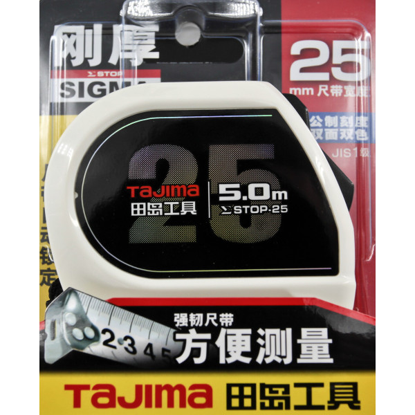 Рулетка строительная TAJIMA SIGMA SS2550 5 м с автостопом (1001-2434)