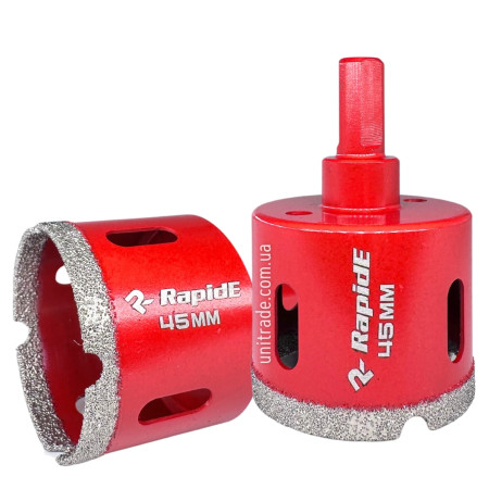Алмазна коронка RapidE Red Point EVO 45 мм, під дриль (НФ-00001856)