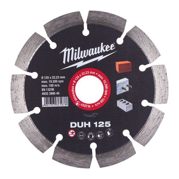 Диск алмазный MILWAUKEE DUH 125, Ø125мм (железобетон, кирпич) (4932399540)